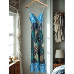 Alternative view of FARAH ROBE LONGUE BLEU