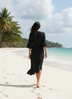 Alternative view of JADE KIMONO Noir