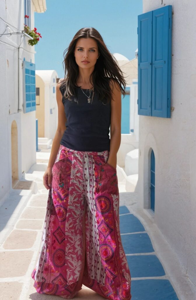 pink pant embroidery