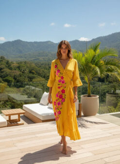 JADE KIMONO Yellow/Pink