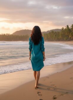 Alternative view of Chemise ALYA BLEU Canard