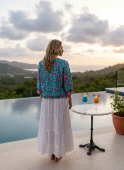 Alternative view of MAYA Veste Turquoise Rose