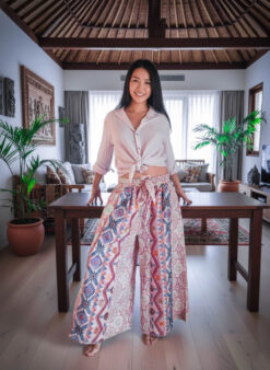 NOOR PANTALON Rose bleu