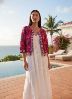 MAYA Veste Fuchsia Bleu